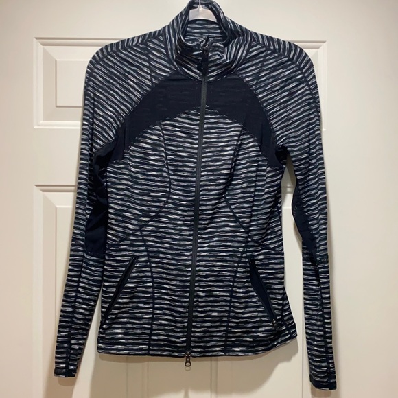 Zella Women’s Striped Zip Up Jacket - Picture 1 of 11